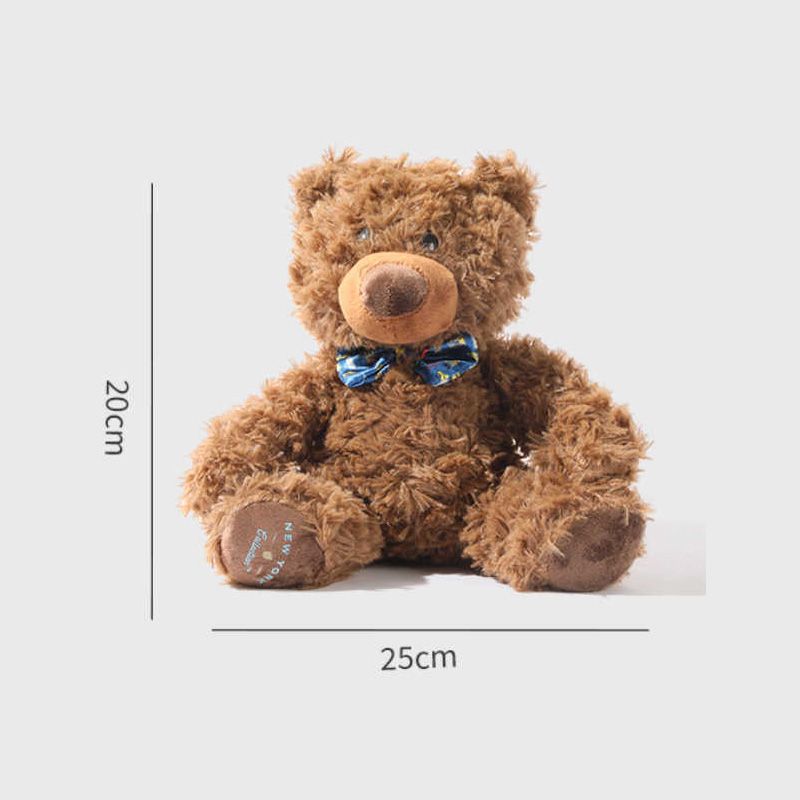 Custom Embroidery Logo Cute Teddy Bear Short Plush Toy Cartoon Doll for Decor or Gift