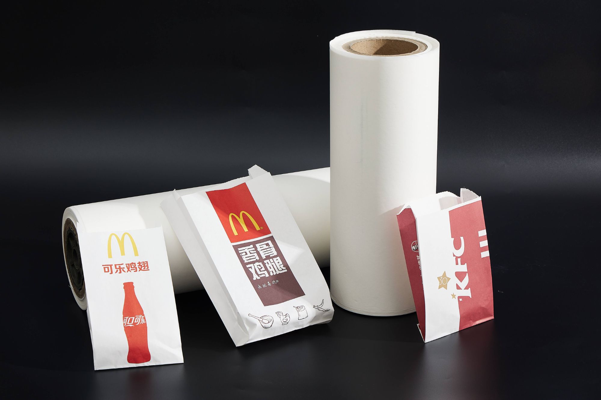 Biodegradable custom greaseproof paper roll white food grade burger wrapping paper greaseproof