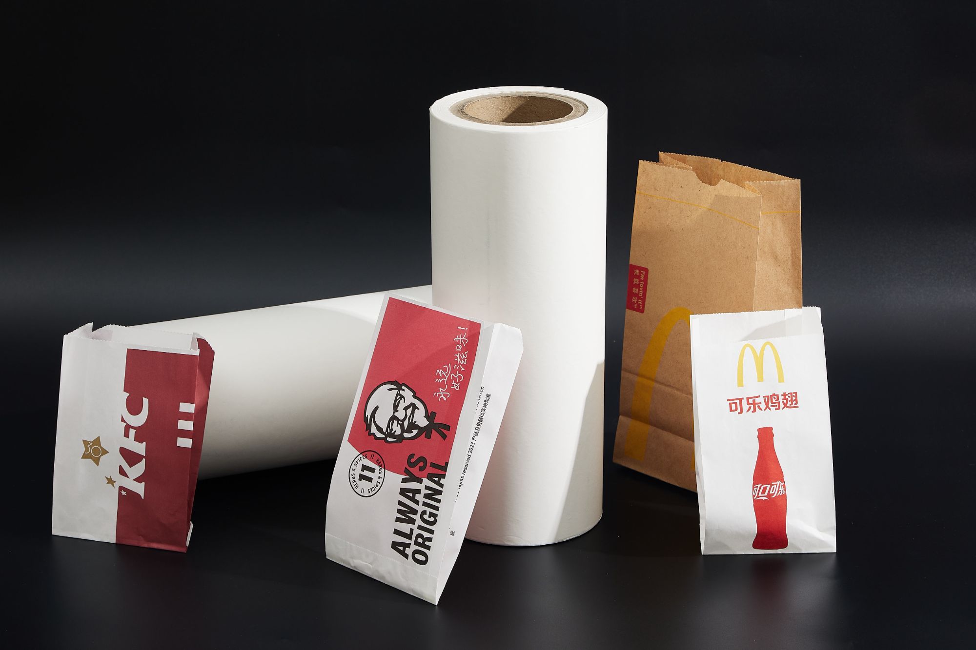 Biodegradable custom greaseproof paper roll white food grade burger wrapping paper greaseproof