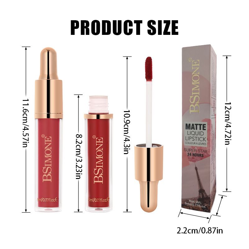 No Transfer Glossy Lip Gloss, Long-lasting Matte Lip Glaze OEM ODM