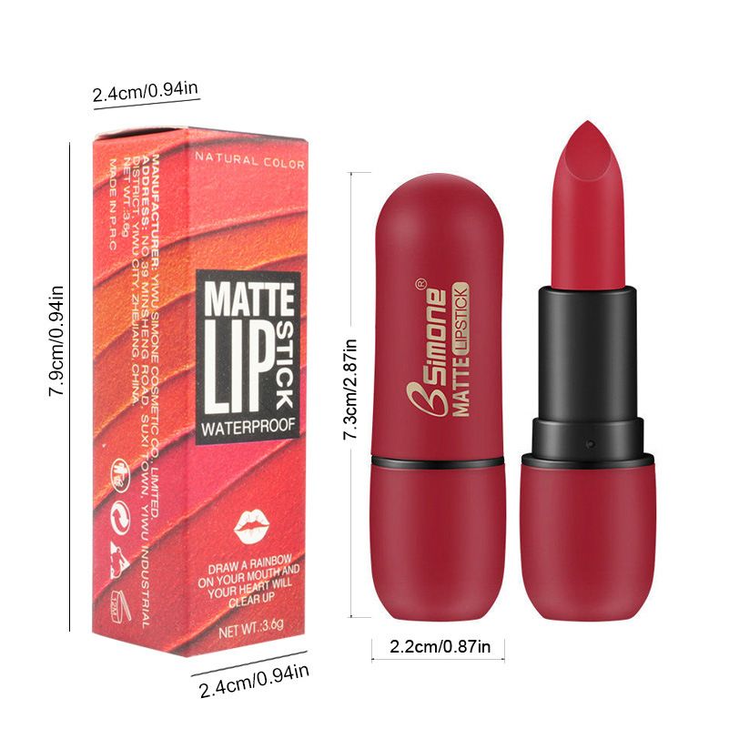 8 colors Matte Non-sticky Lipstick And Not Easy To Fade Lipstick Wholesale OEM ODM