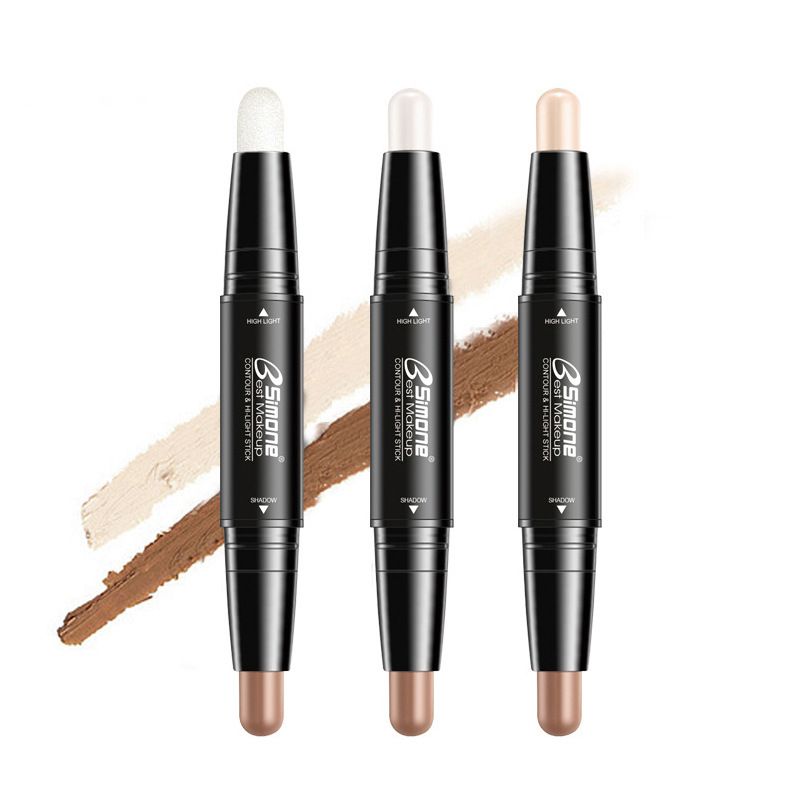 Double-ended contour stick, three-dimensional nose shadow, facial concealer, brightening and highlighting OEM ODM