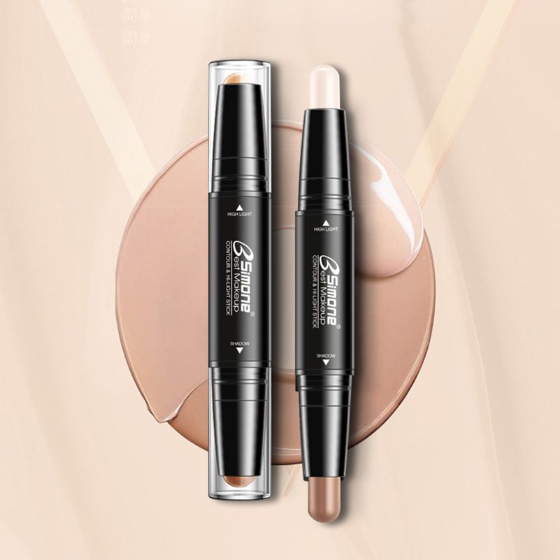 Double-ended contour stick, three-dimensional nose shadow, facial concealer, brightening and highlighting OEM ODM