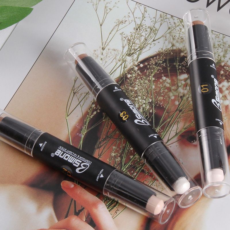 Double-ended contour stick, three-dimensional nose shadow, facial concealer, brightening and highlighting OEM ODM