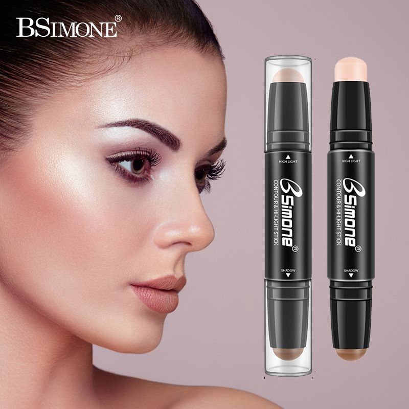 Double-ended contour stick, three-dimensional nose shadow, facial concealer, brightening and highlighting OEM ODM