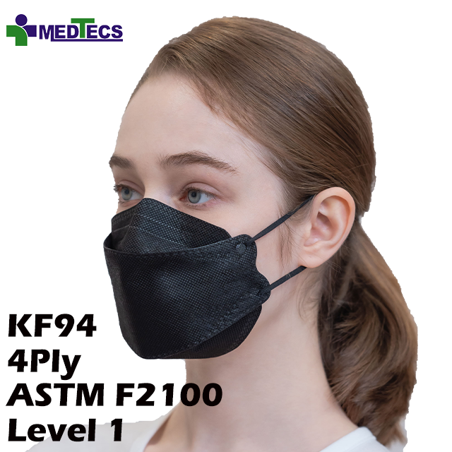 SMMS White Disposable Medical Masks Fish Type Black Kf94 Face Mask