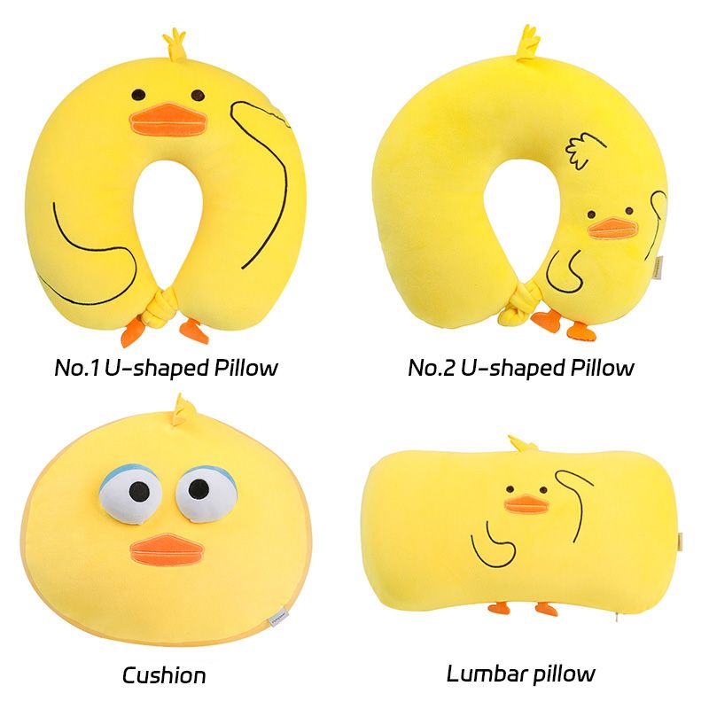 Hot Sell Yellow Duck Pp Cotton u-Shaped Pillow Custom Logo Soft Skin For Decor Factory Creative