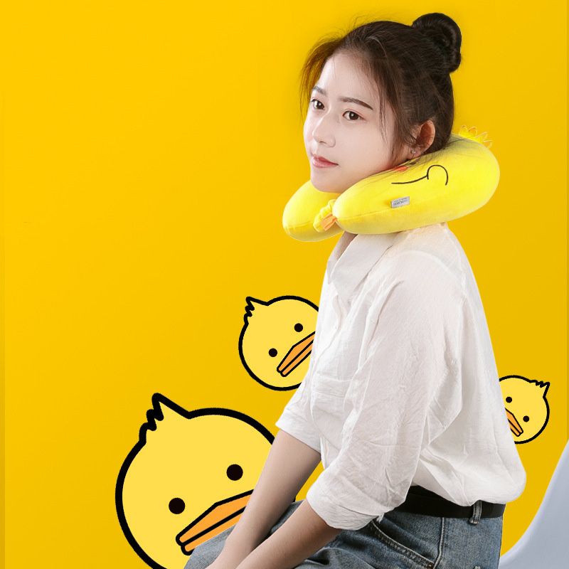 Hot Sell Yellow Duck Pp Cotton u-Shaped Pillow Custom Logo Soft Skin For Decor Factory Creative