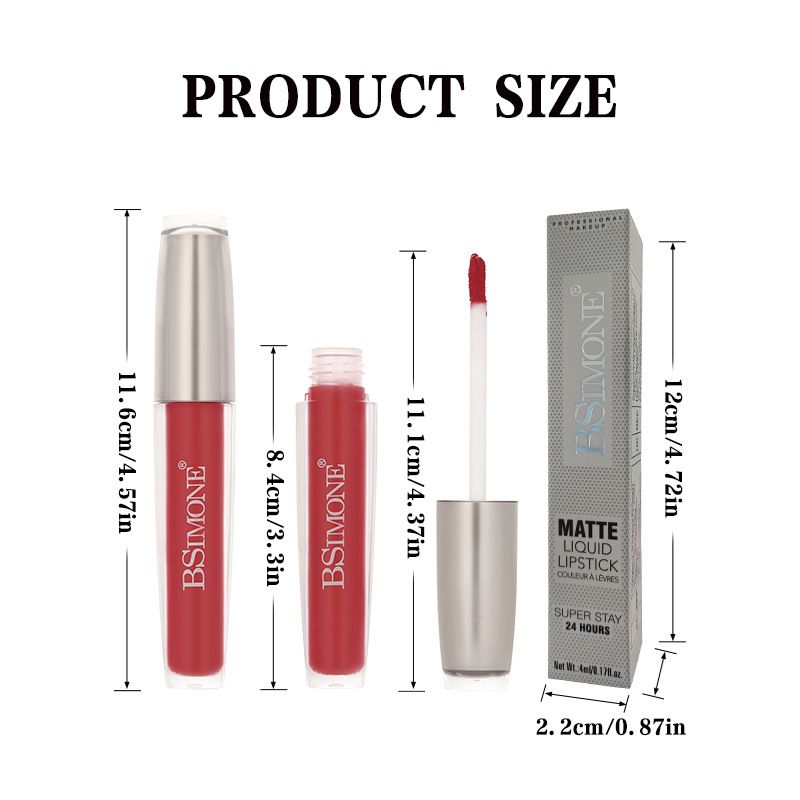 BSIMONE Hot Sale Lip Glaze Moisturizing Velvet Matte Long Lasting Non-fading Lip Gloss OEM ODM