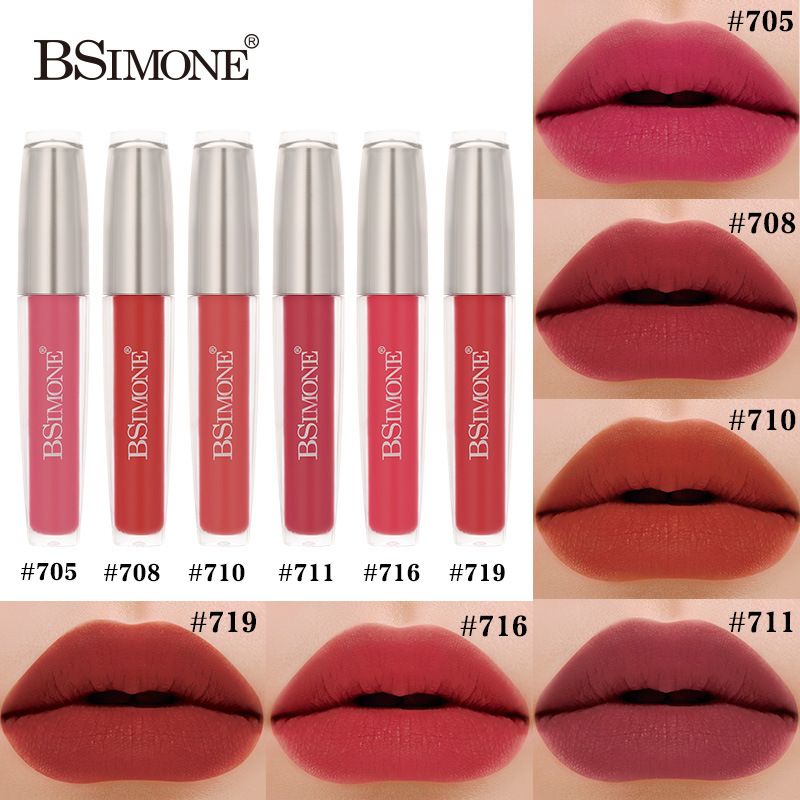 BSIMONE Hot Sale Lip Glaze Moisturizing Velvet Matte Long Lasting Non-fading Lip Gloss OEM ODM