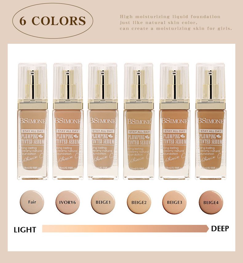 28ml Concealer Long-lasting Makeup Moisture Liquid Foundation Waterproof, Anti-sweat Dry Skin Powder Non-sticking Foundation