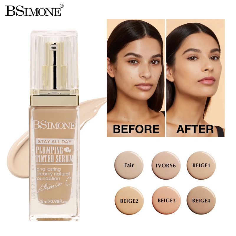 28ml Concealer Long-lasting Makeup Moisture Liquid Foundation Waterproof, Anti-sweat Dry Skin Powder Non-sticking Foundation