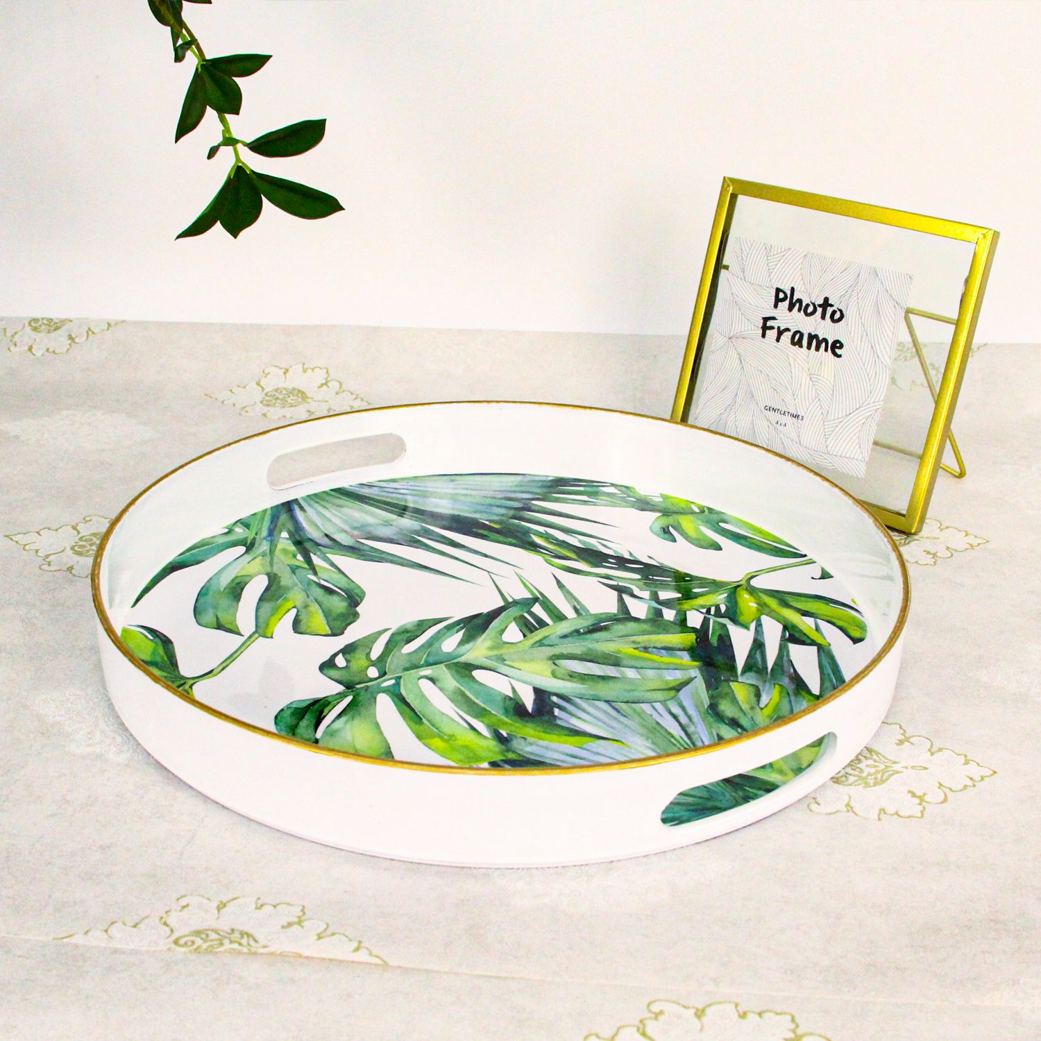 High Quality UV Printed Marble Serving Tray for Home Bedroom Bed Perfume-for Home Decor