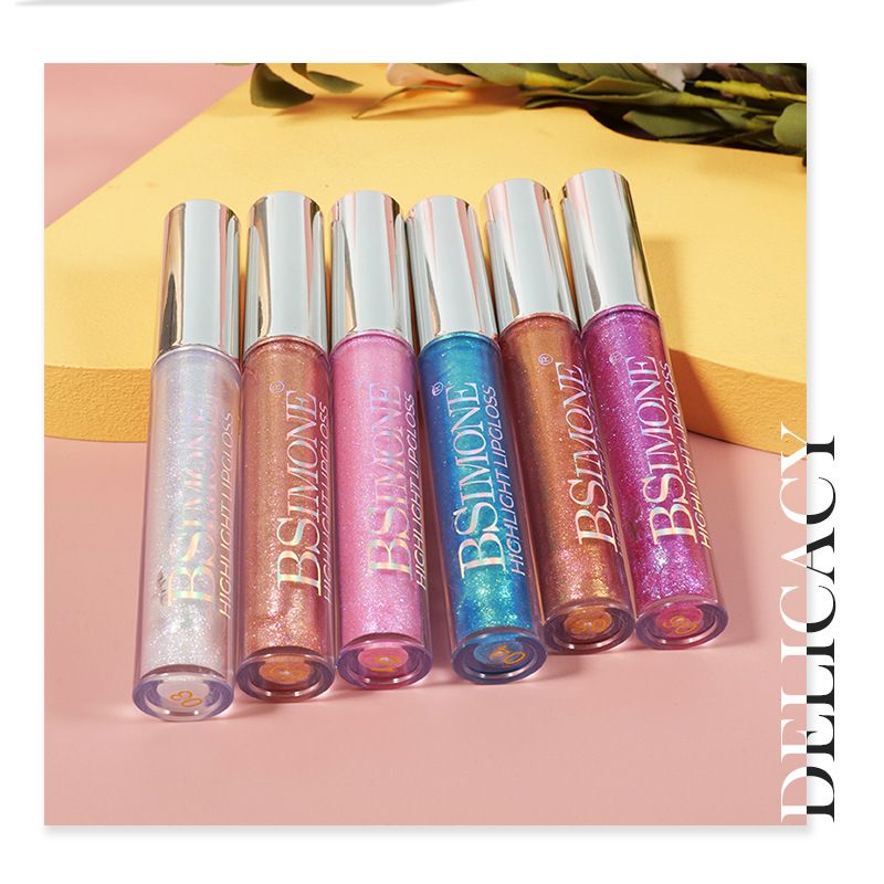 Pearlescent moisturizing lip gloss, fine shimmering water gloss for pouty lips Transparent lip glaze