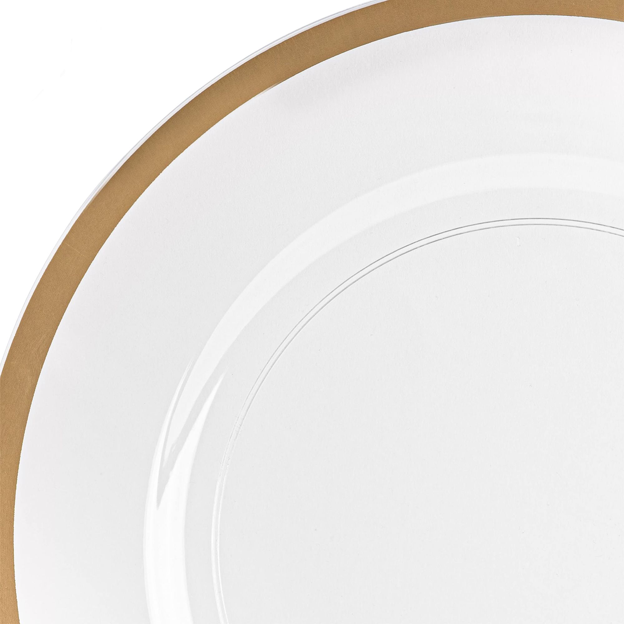 13 Inch Heavy Duty Plastic Durable Heavy Weight Charger Service Plates Dinner Clear Gold Rim Charger Plates For Weddings