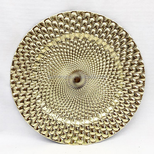 13inch decorative under for dinner gold plastic charger plates for restaurant