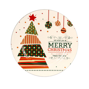 New Design "Merry Christmas" Text Pattern Plastic Charger Tray Wedding Banquet Table Decoration Charger Plate