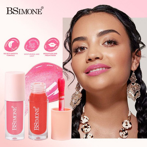 BSMIONE Six-color water-glossy lip glaze, moisturizing, non-sticky, pearlescent fine glitter lipstick OEM ODM