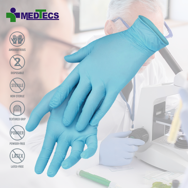 ASTM D6319 Production Line Chemical Medical Nitrile Gloves