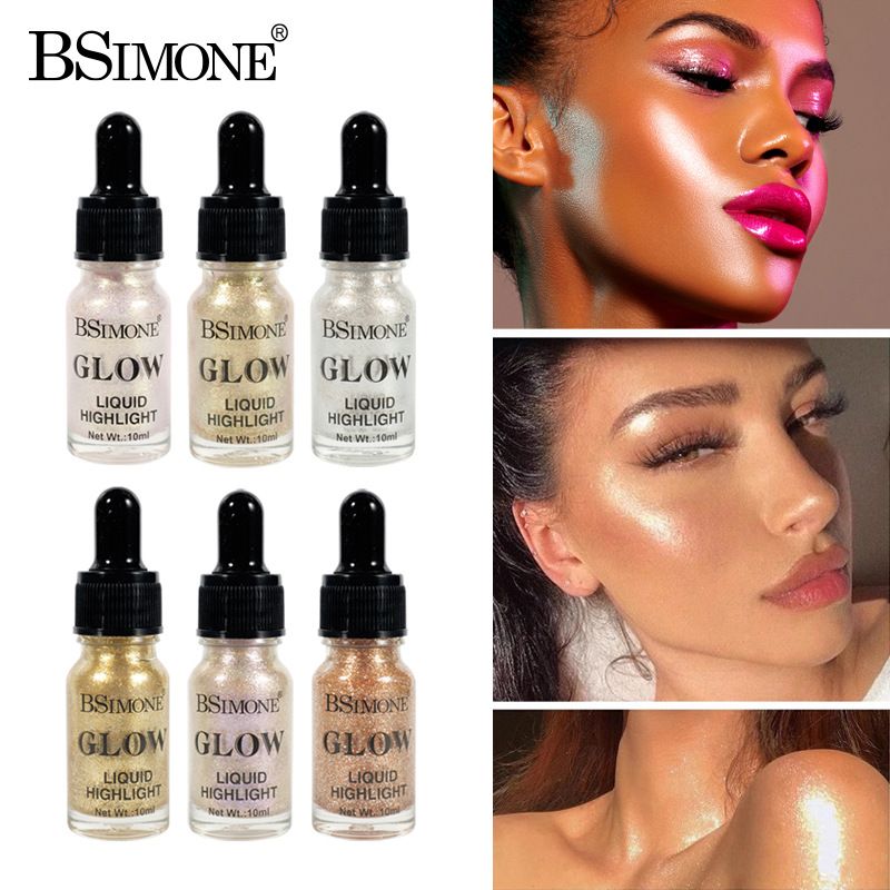 BSIMONE Popular pearlescent flash liquid eyeshadow for face and 3D brightening highlighter for body