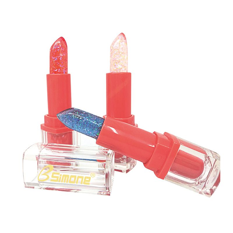 BSIMONE Gold foil crystal temperature changing lipstick jelly color moisturizing mirror lipstick