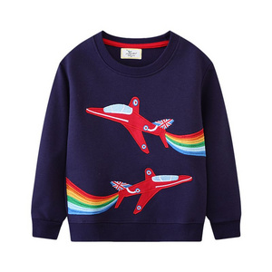 Autumn European Style Children's Cotton Long-Sleeve Sweatshirt, Trendy Pullover Crewneck for Kids