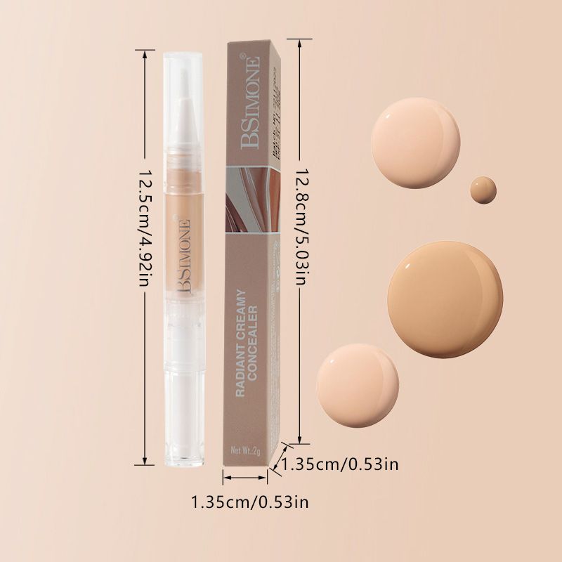 Naturally moist, light and thin liquid concealer for dark circles, acne, spots, waterproof and long-lasting