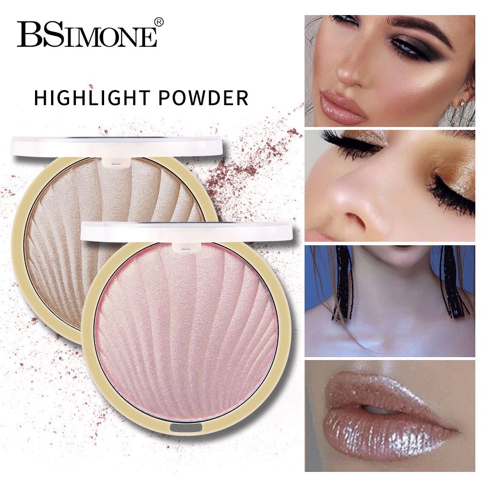 BSIMONE Shell Pearlescent Glitter Highlighting Powder Non-Flying Powder Monochrome Portable