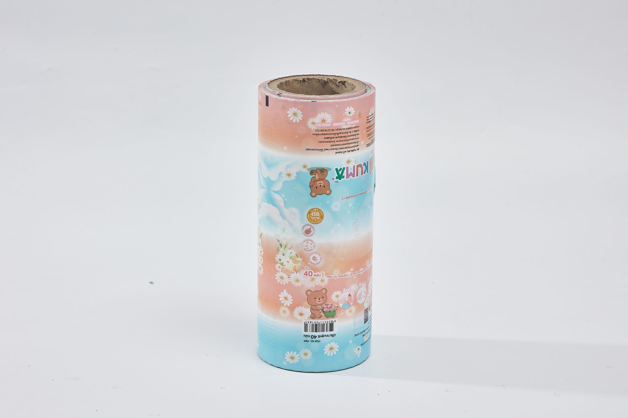 Custom Wet Wipes Sachet Aluminum Foil Packaging Film Sterilized Alcohol Pad Paper Film Roll