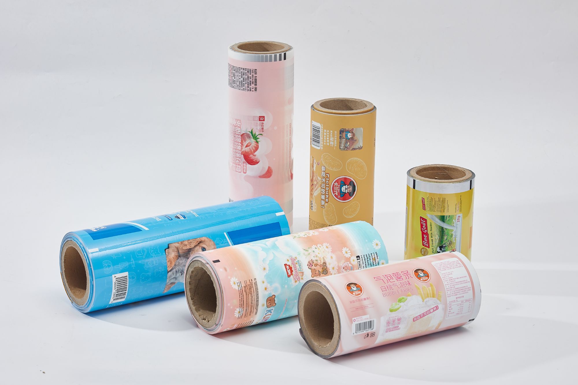 Customized printed roll film for nuts dried fruits snacks and food automatic packaging machines