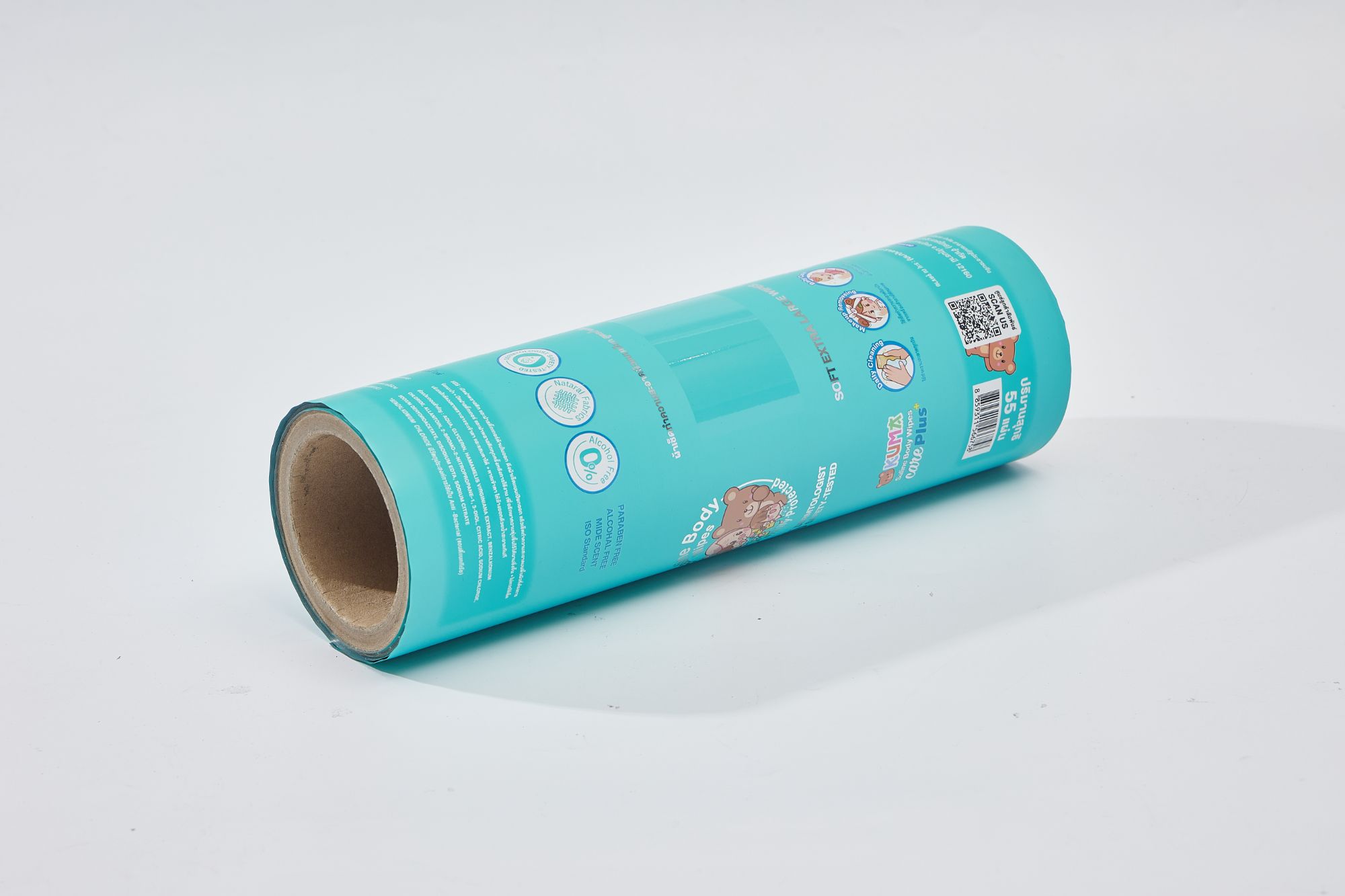 Custom printed wet tissue wrapper soap packaging film roll