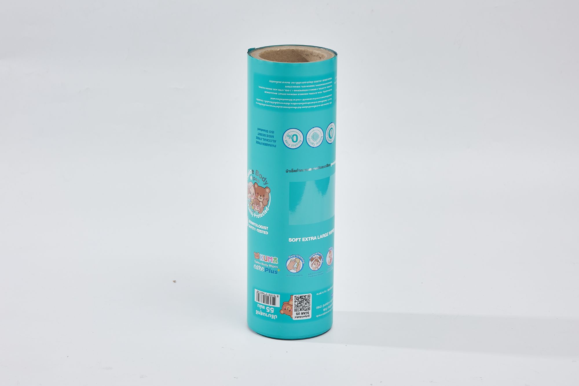 Custom printed wet tissue wrapper soap packaging film roll