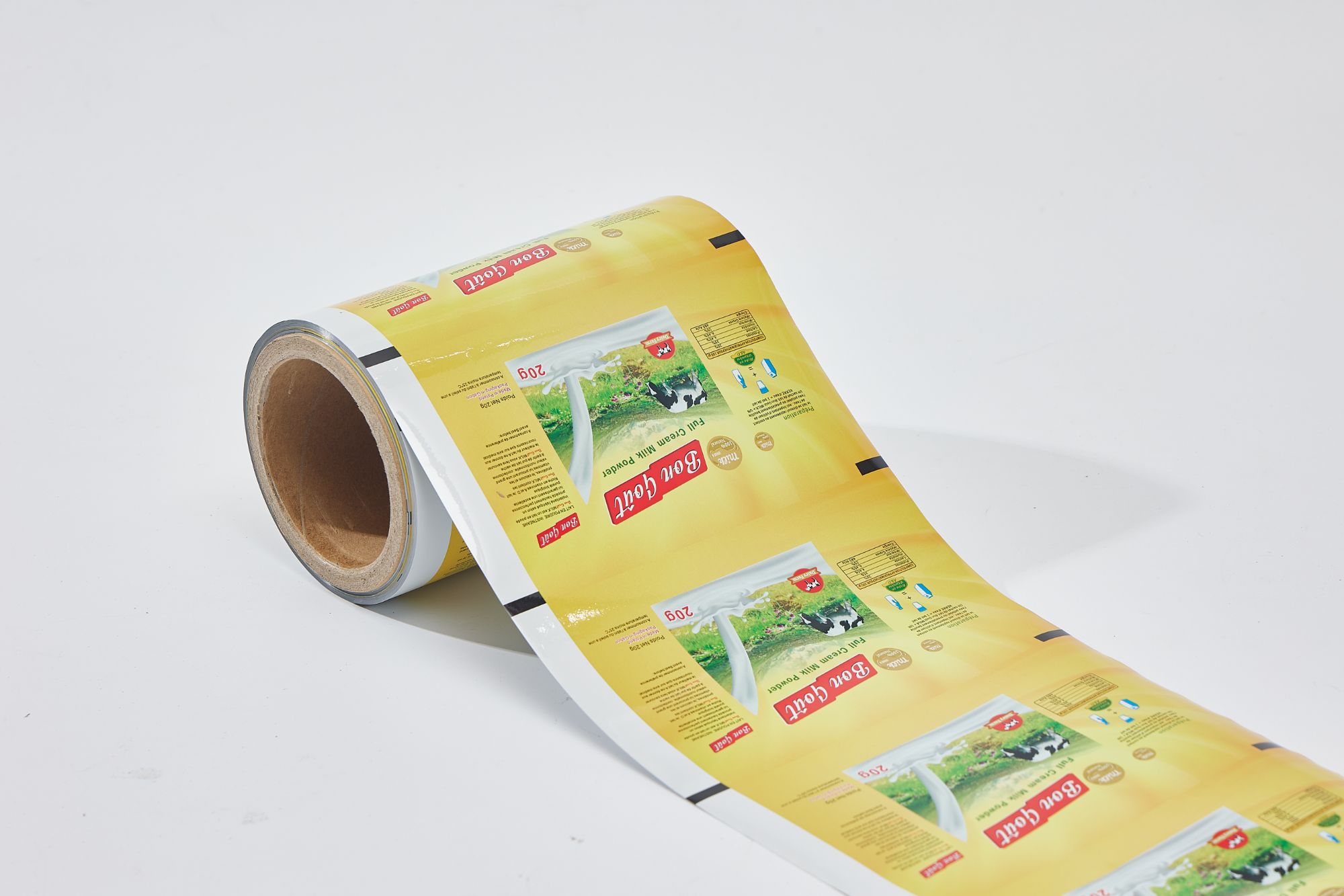 Custom printing plastic flexible packaging packing pouch sachet bag snack food milk powder film roll