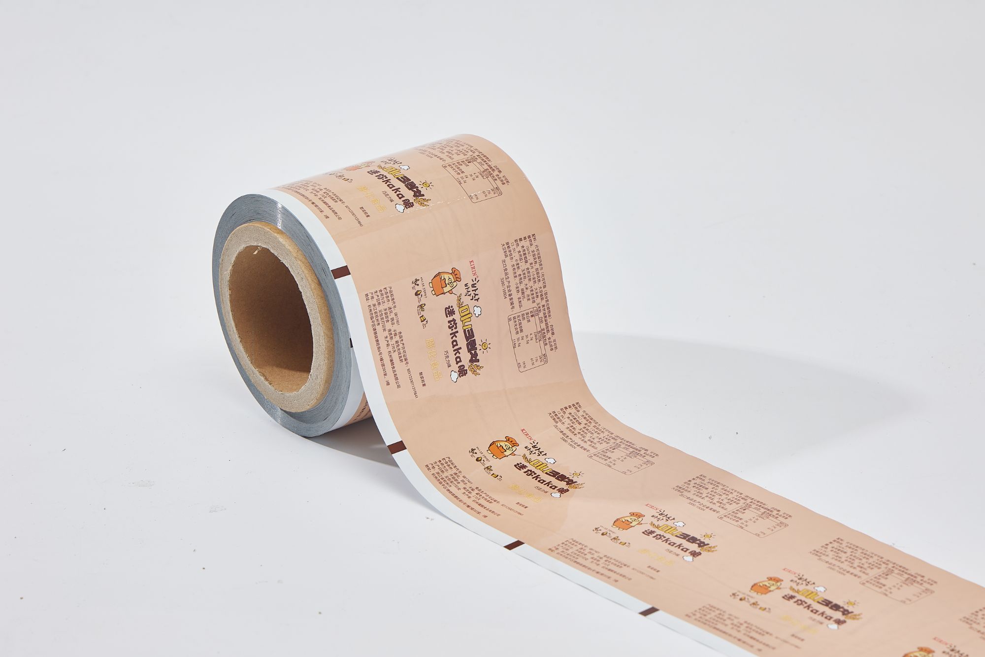 OEM design printing Roll stock stick pack pouch film Biscuit Crunch Snack Food Automatic packaging films