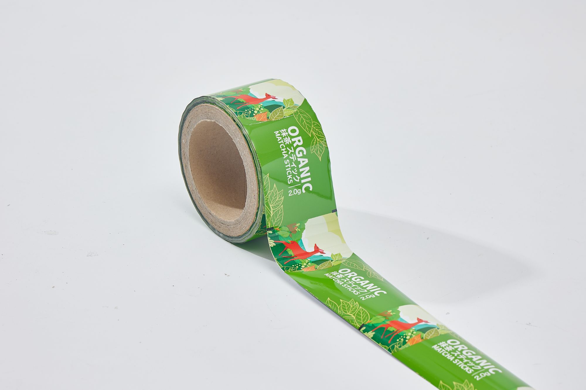 Custom Plastic Laminated Instant Matcha Tea Powder Stick Wrapper Automatic Sachet Packaging Roll packing film