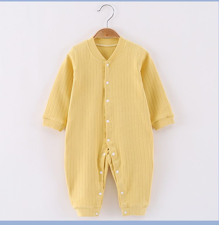 New Baby Newborn Cotton Spring and Autumn Winter Cotton Breathable Long Sleeve Air Conditioner with Good Elasticity, Comfortable