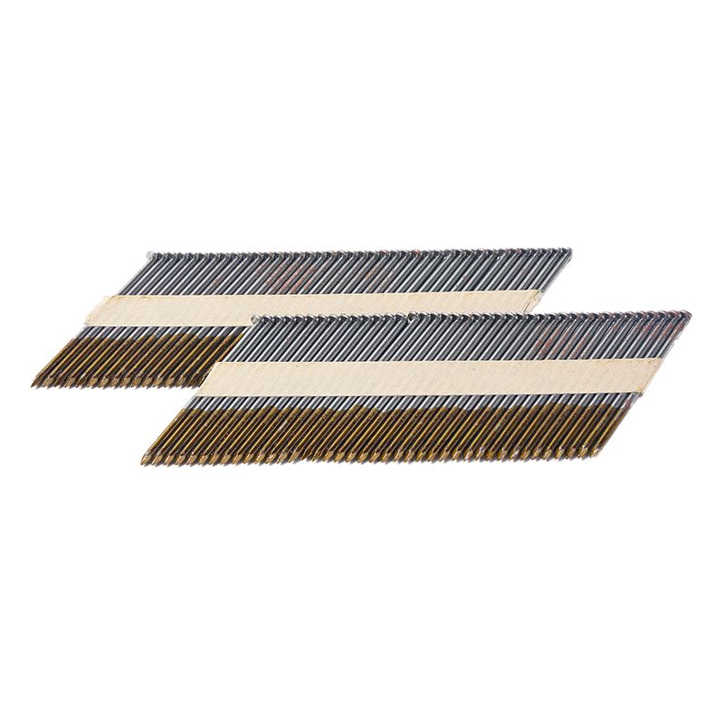 Top Quality Cheap Price 34 Degree Galvanized 3 Inch Ring Shank Paper Coated Strip Nails For Nail Gun