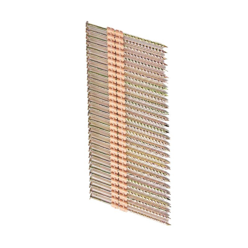 Non standard head Plastic Strip Nail Collated Framing Nail 21 Degree Kitachi Framing Nails 75Mm For Wood Frame