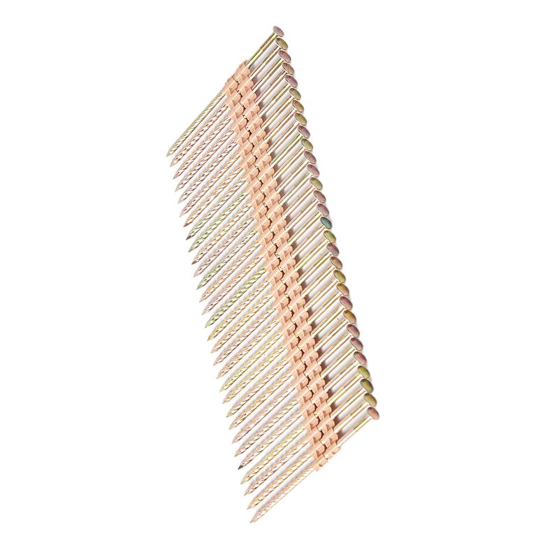 Non standard head Plastic Strip Nail Collated Framing Nail 21 Degree Kitachi Framing Nails 75Mm For Wood Frame