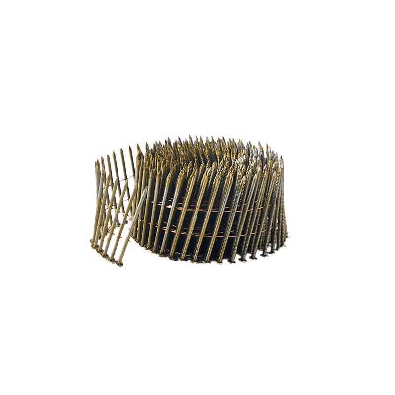 15 Degree Wire Collated Screw Nails Color Plated Galvanized for Pallet Wood Steel Material