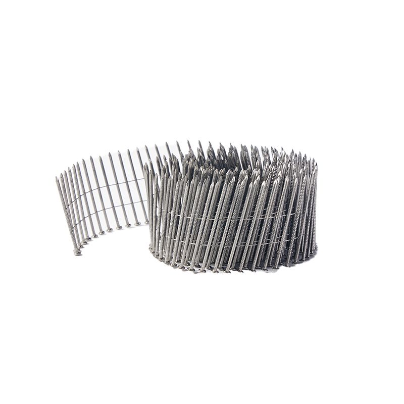 Screw Spiral Shank 15 Degree Wire Weld Coil Nails For Wood Pallet Common Nails Stinger For Roofing