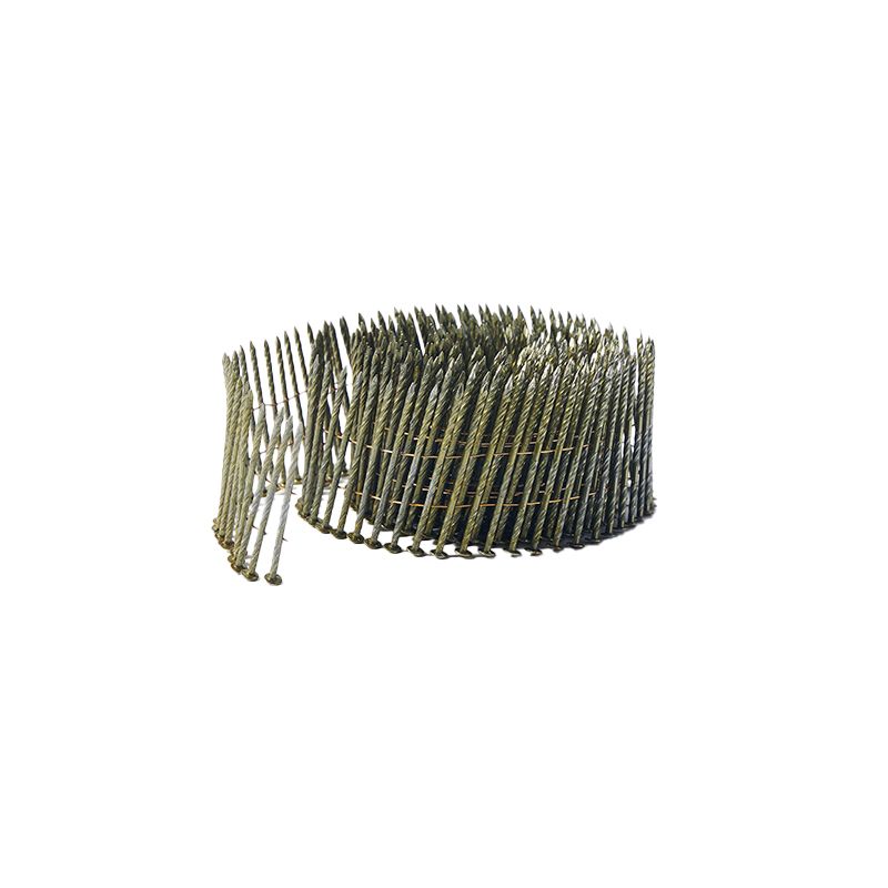 High Quality Yellow Coating Nail Factory Collated Coil Nails