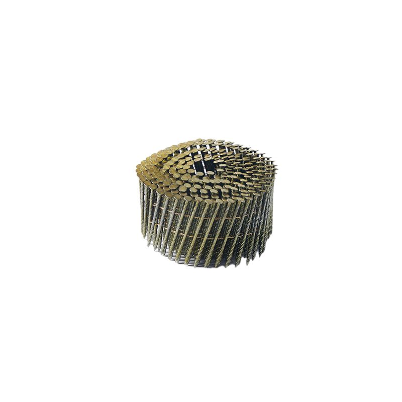 High Quality Yellow Coating Nail Factory Collated Coil Nails