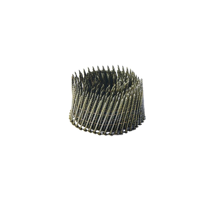 High Quality Yellow Coating Nail Factory Collated Coil Nails