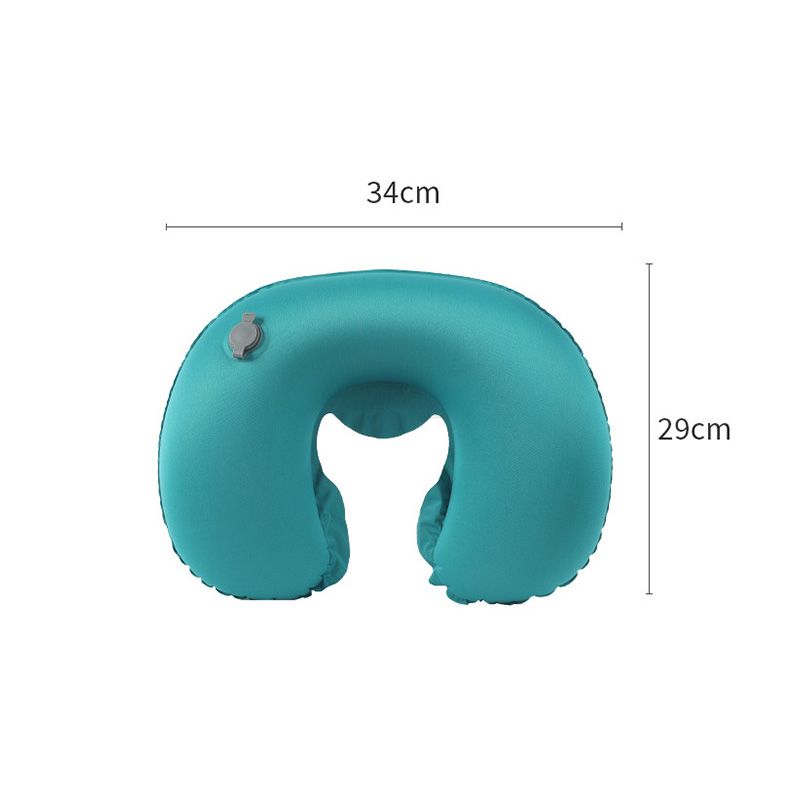 Wholesale Portable Classic Inflatable U-shaped Neck Pillow Milk Fiber for Travel