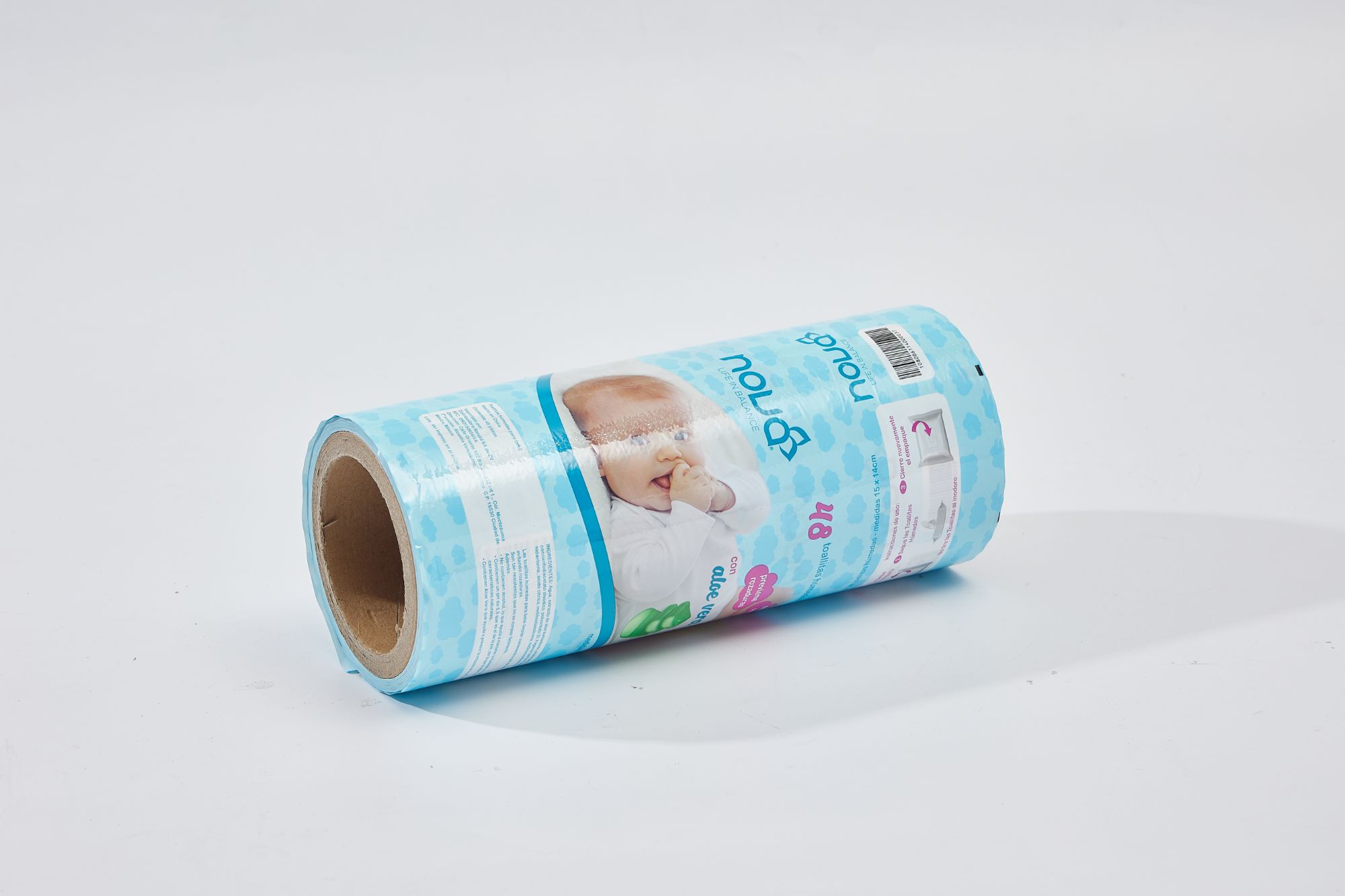 Custom Printed Baby Wet Tissue Plastic Packaging Film Make by Vertical Packaging Machine