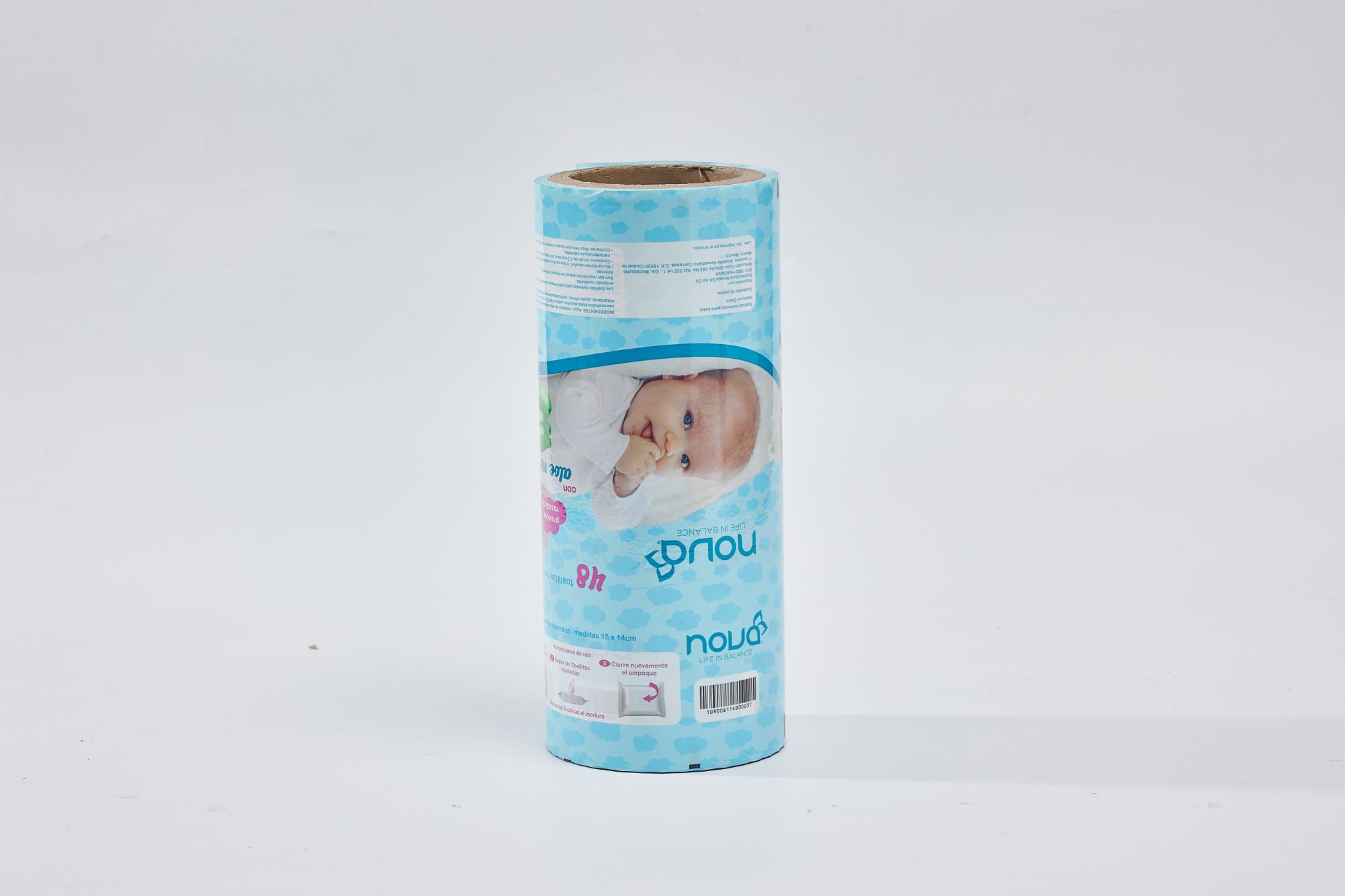 Custom Printed Baby Wet Tissue Plastic Packaging Film Make by Vertical Packaging Machine