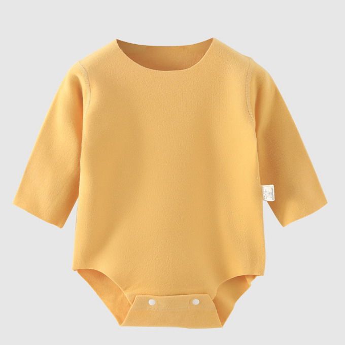 Long sleeved crawling clothes, autumn and winter German velvet long sleeved baby jumpsuit, bag fart clothes, Class A autumn and