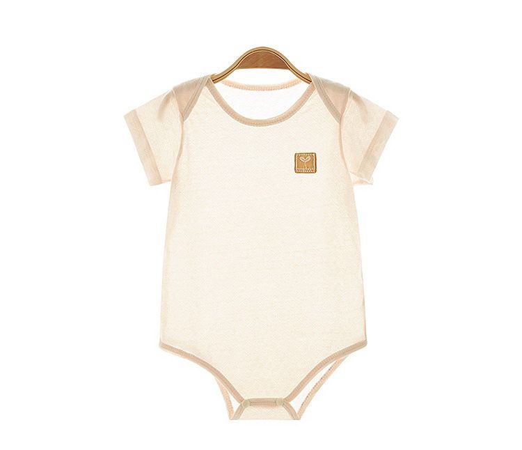 Baby jumpsuit made of pure cotton, summer thin, 0-3 months old, newborn baby short sleeved triangle clothes wholesale