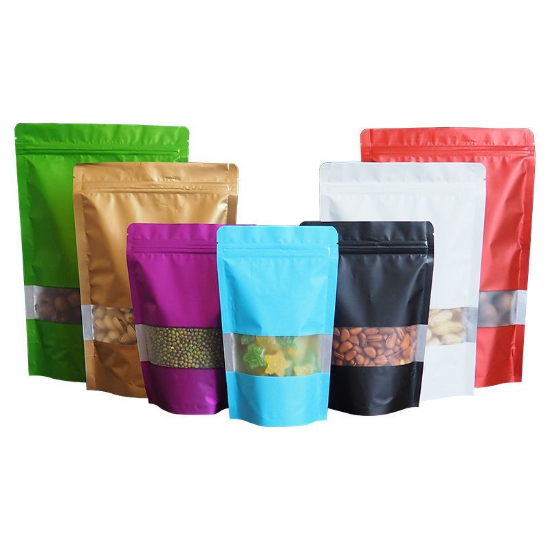 High quality custom ziplock bags stand up zip lock pouch food packaging pouch with window